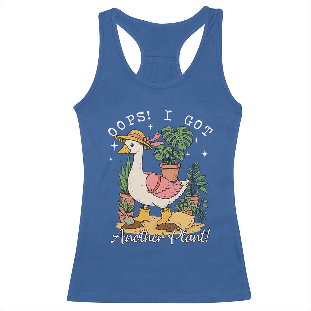 Funny Oops I Got Another Plant Racerback Tank Top Silly-Goose Gardener Plant Lady - Wonder Print Shop