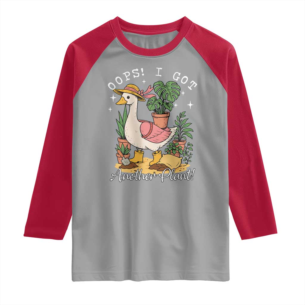 Funny Oops I Got Another Plant Raglan Shirt Silly-Goose Gardener Plant Lady - Wonder Print Shop