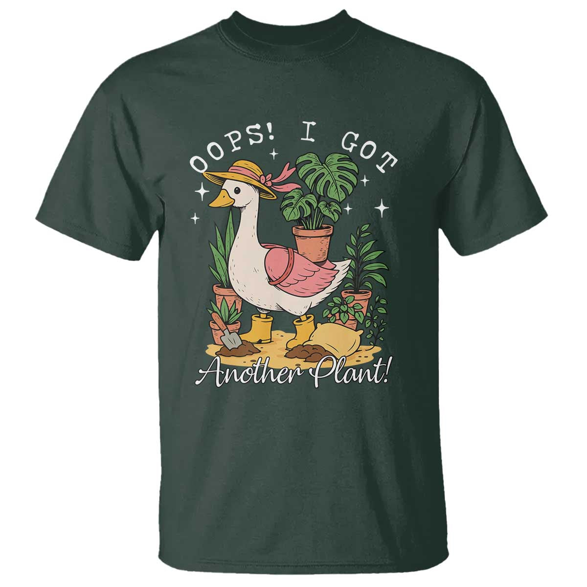 Funny Oops I Got Another Plant T Shirt Silly-Goose Gardener Plant Lady - Wonder Print Shop