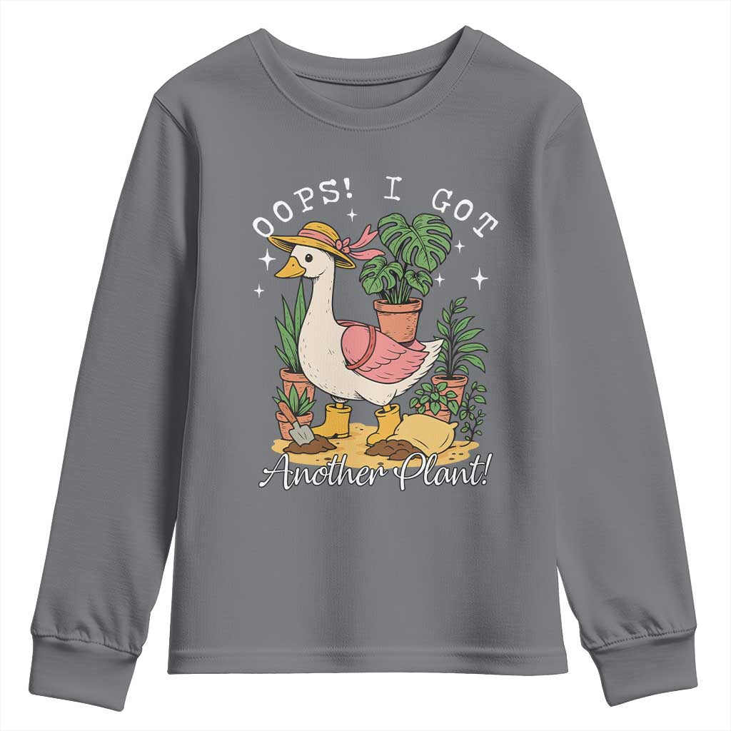 Funny Oops I Got Another Plant Youth Sweatshirt Silly-Goose Gardener Plant Lady - Wonder Print Shop