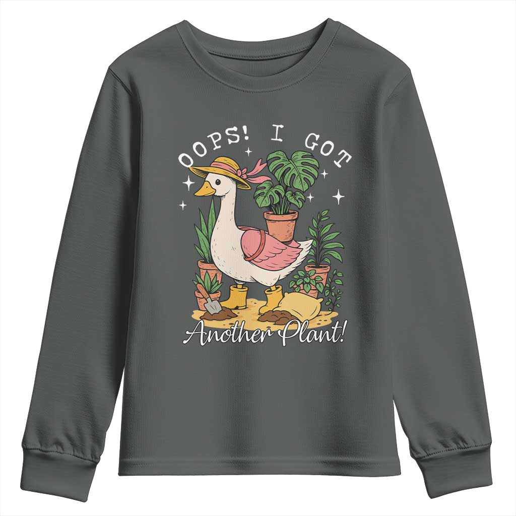 Funny Oops I Got Another Plant Youth Sweatshirt Silly-Goose Gardener Plant Lady - Wonder Print Shop