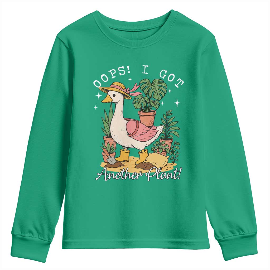 Funny Oops I Got Another Plant Youth Sweatshirt Silly-Goose Gardener Plant Lady - Wonder Print Shop