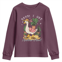 Funny Oops I Got Another Plant Youth Sweatshirt Silly-Goose Gardener Plant Lady - Wonder Print Shop