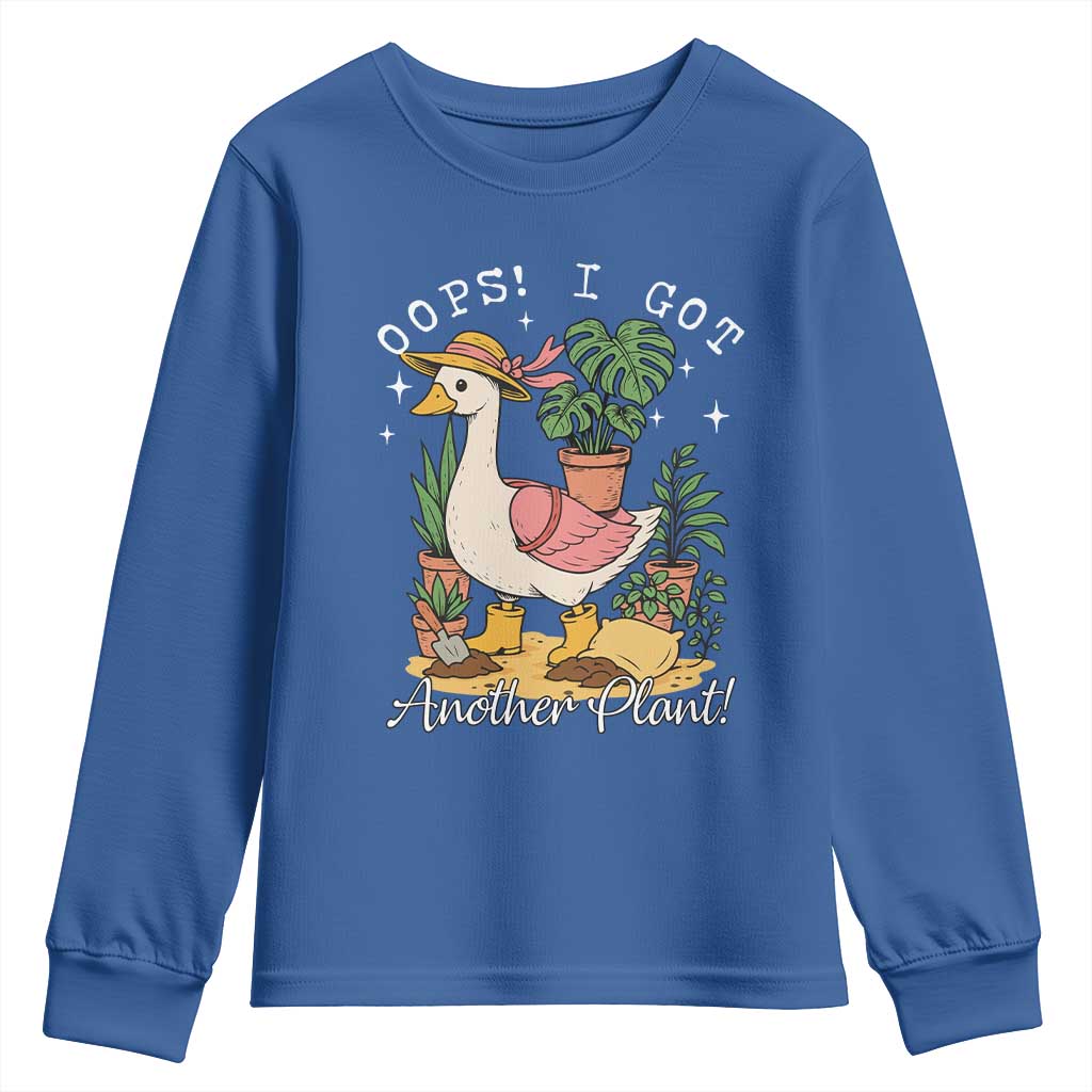 Funny Oops I Got Another Plant Youth Sweatshirt Silly-Goose Gardener Plant Lady - Wonder Print Shop