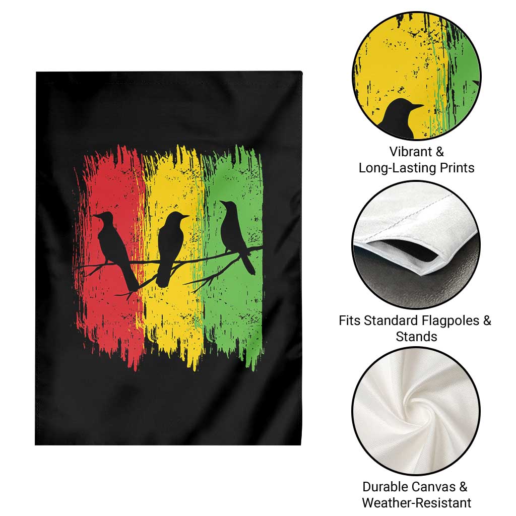 Three Birds Rasta Jamaica Reggae Music Garden Flag - Wonder Print Shop