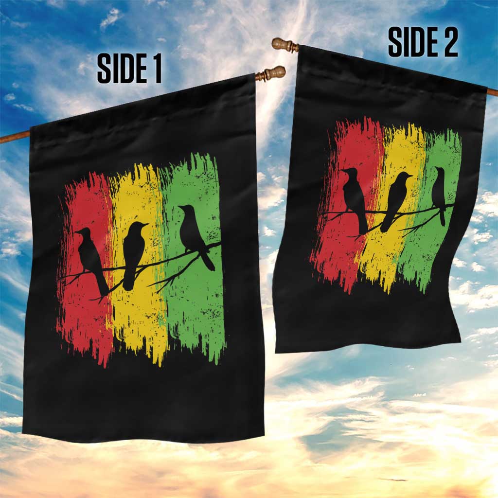 Three Birds Rasta Jamaica Reggae Music Garden Flag - Wonder Print Shop