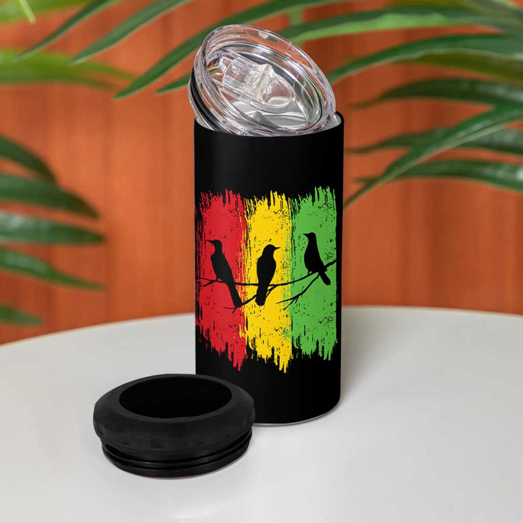 Three Birds Rasta Jamaica Reggae Music 4 in 1 Can Cooler Tumbler - Wonder Print Shop