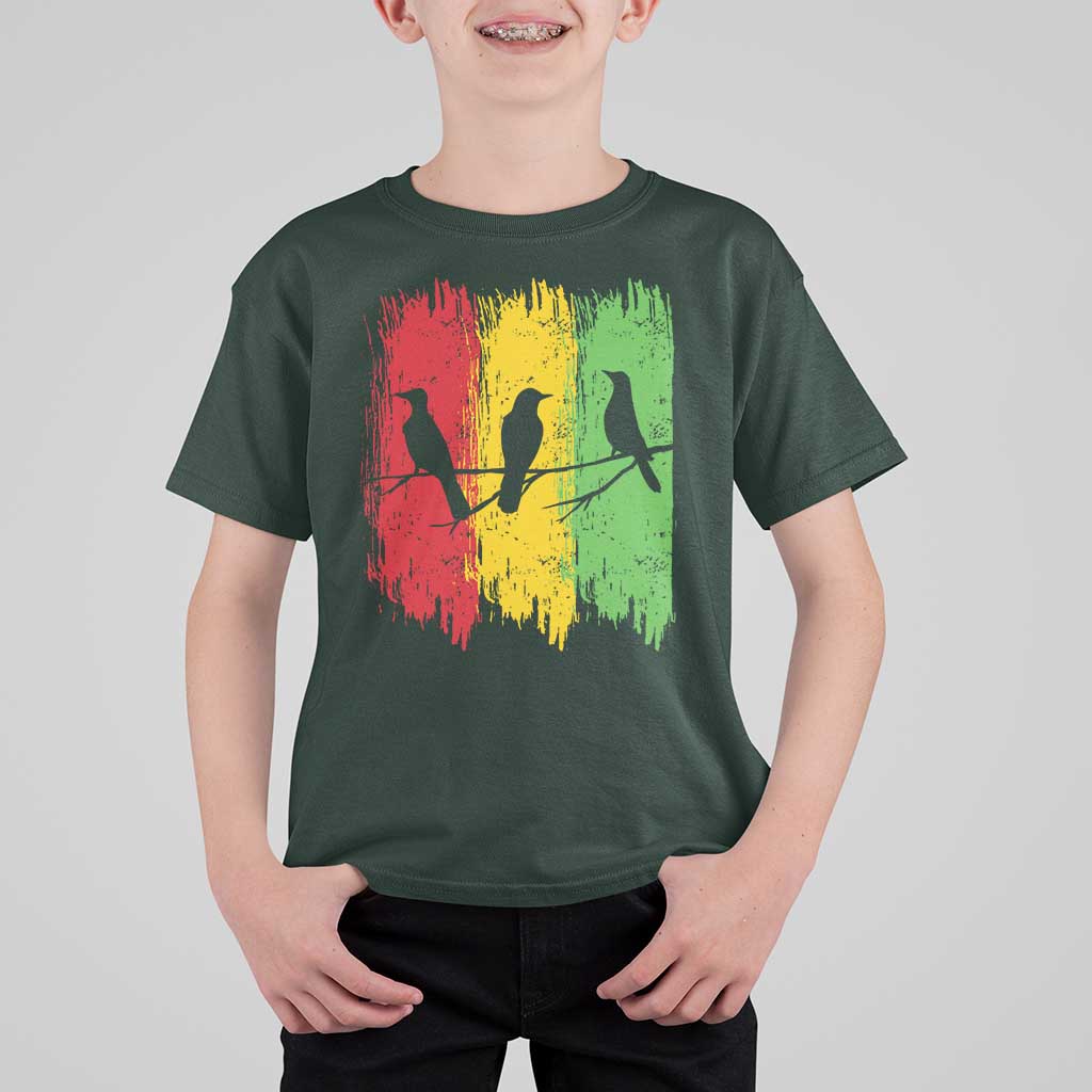 Three Birds Rasta Jamaica Reggae Music T Shirt For Kid - Wonder Print Shop