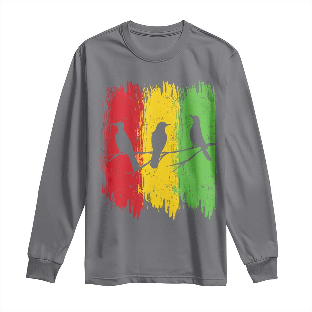 Three Birds Rasta Jamaica Reggae Music Long Sleeve Shirt - Wonder Print Shop