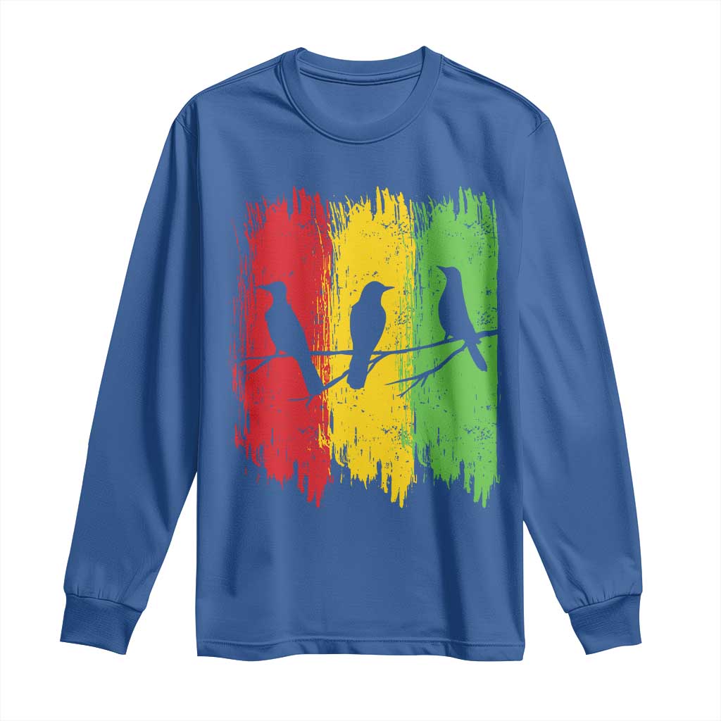 Three Birds Rasta Jamaica Reggae Music Long Sleeve Shirt - Wonder Print Shop