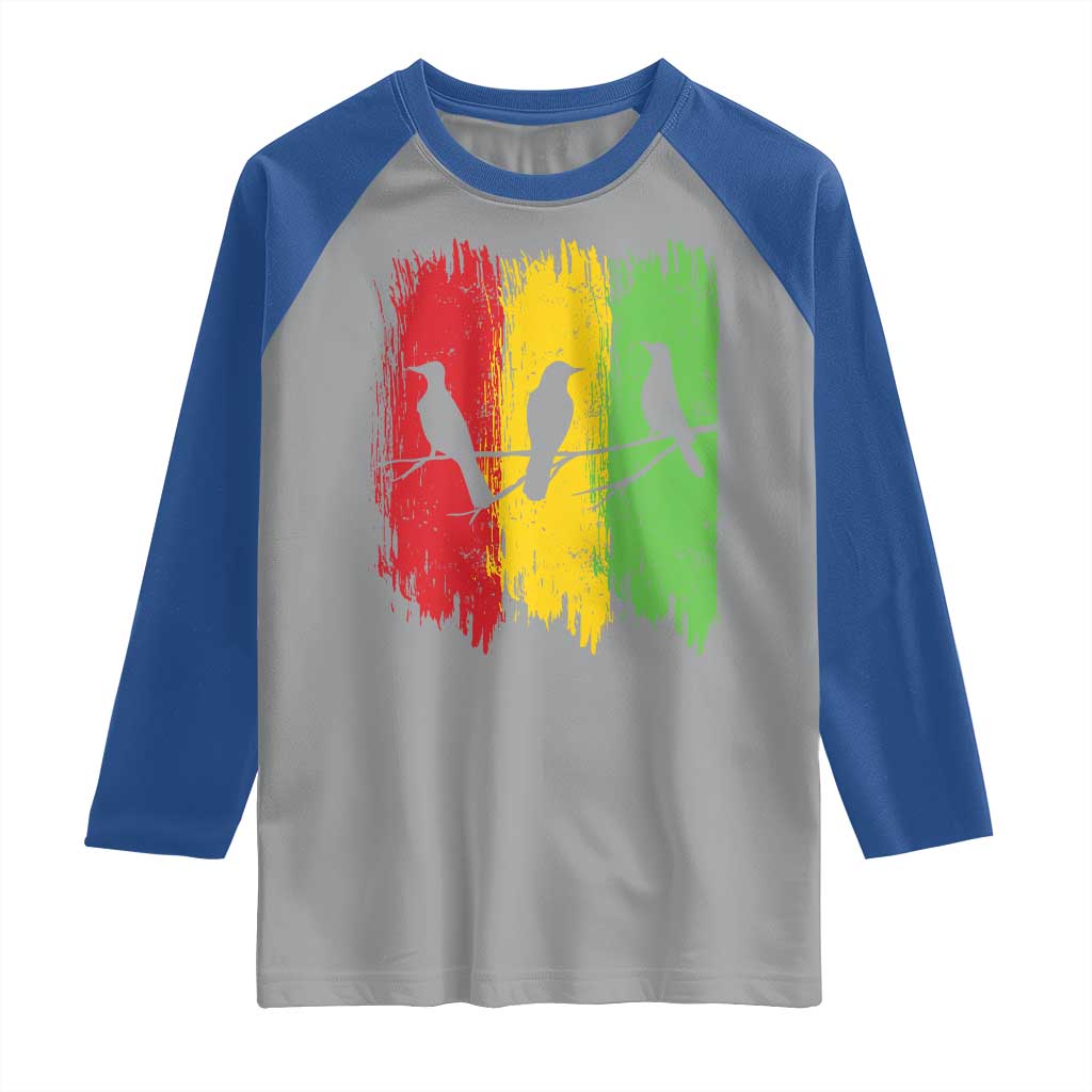Three Birds Rasta Jamaica Reggae Music Raglan Shirt - Wonder Print Shop