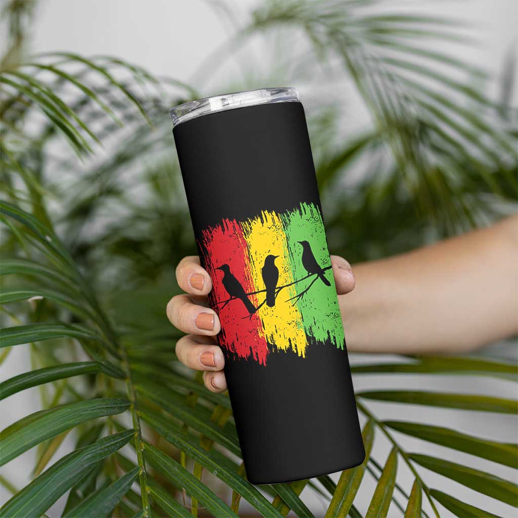 Three Birds Rasta Jamaica Reggae Music Skinny Tumbler - Wonder Print Shop