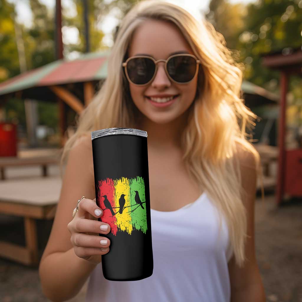 Three Birds Rasta Jamaica Reggae Music Skinny Tumbler - Wonder Print Shop