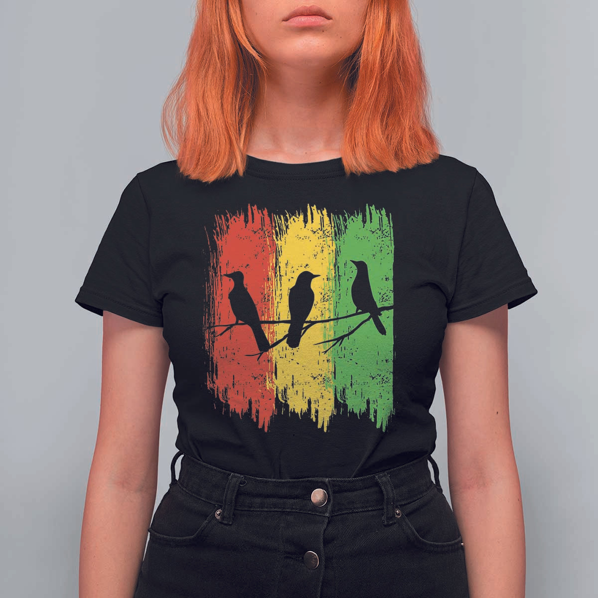 Three Birds Rasta Jamaica Reggae Music T Shirt For Women - Wonder Print Shop