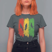 Three Birds Rasta Jamaica Reggae Music T Shirt For Women - Wonder Print Shop