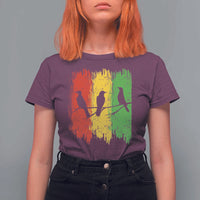 Three Birds Rasta Jamaica Reggae Music T Shirt For Women - Wonder Print Shop
