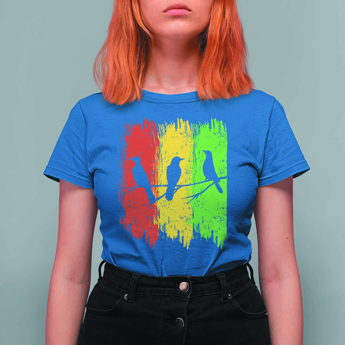 Three Birds Rasta Jamaica Reggae Music T Shirt For Women - Wonder Print Shop