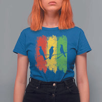 Three Birds Rasta Jamaica Reggae Music T Shirt For Women - Wonder Print Shop