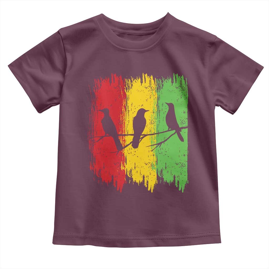 Three Birds Rasta Jamaica Reggae Music Toddler T Shirt - Wonder Print Shop