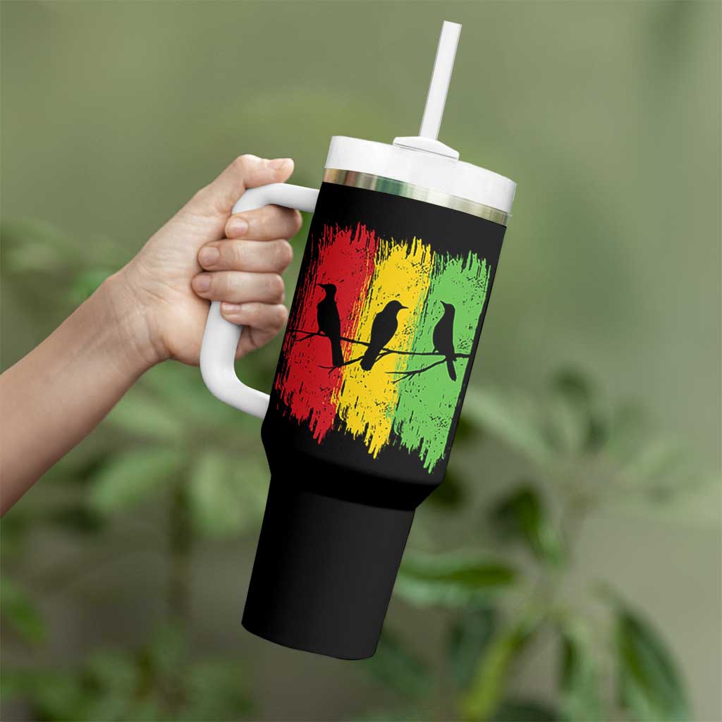 Three Birds Rasta Jamaica Reggae Music Tumbler With Handle - Wonder Print Shop