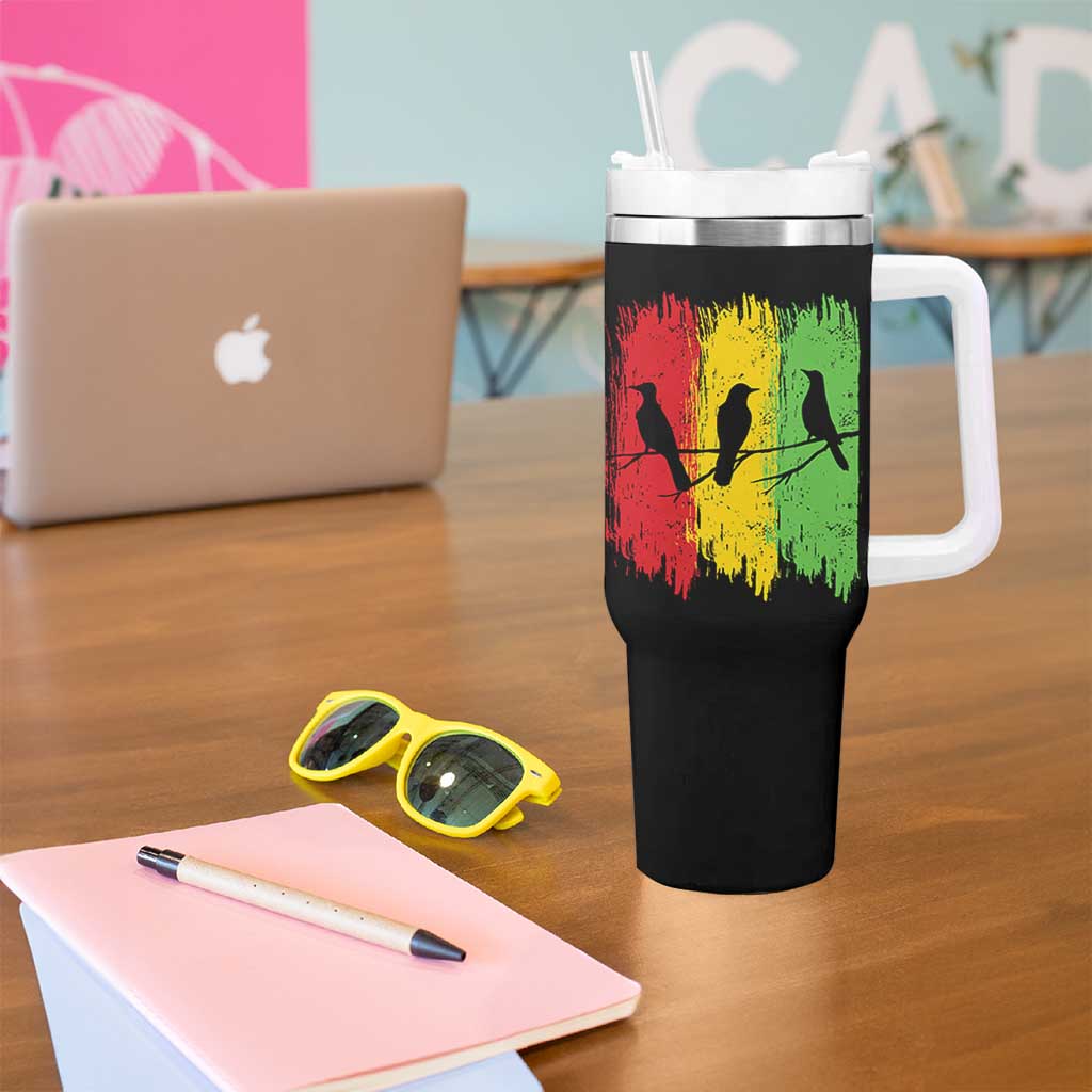 Three Birds Rasta Jamaica Reggae Music Tumbler With Handle - Wonder Print Shop