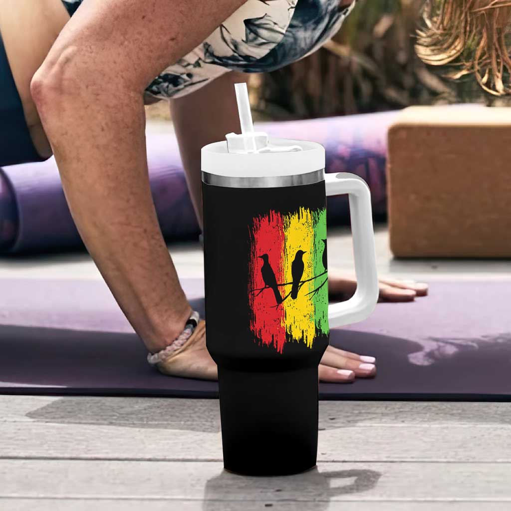 Three Birds Rasta Jamaica Reggae Music Tumbler With Handle - Wonder Print Shop