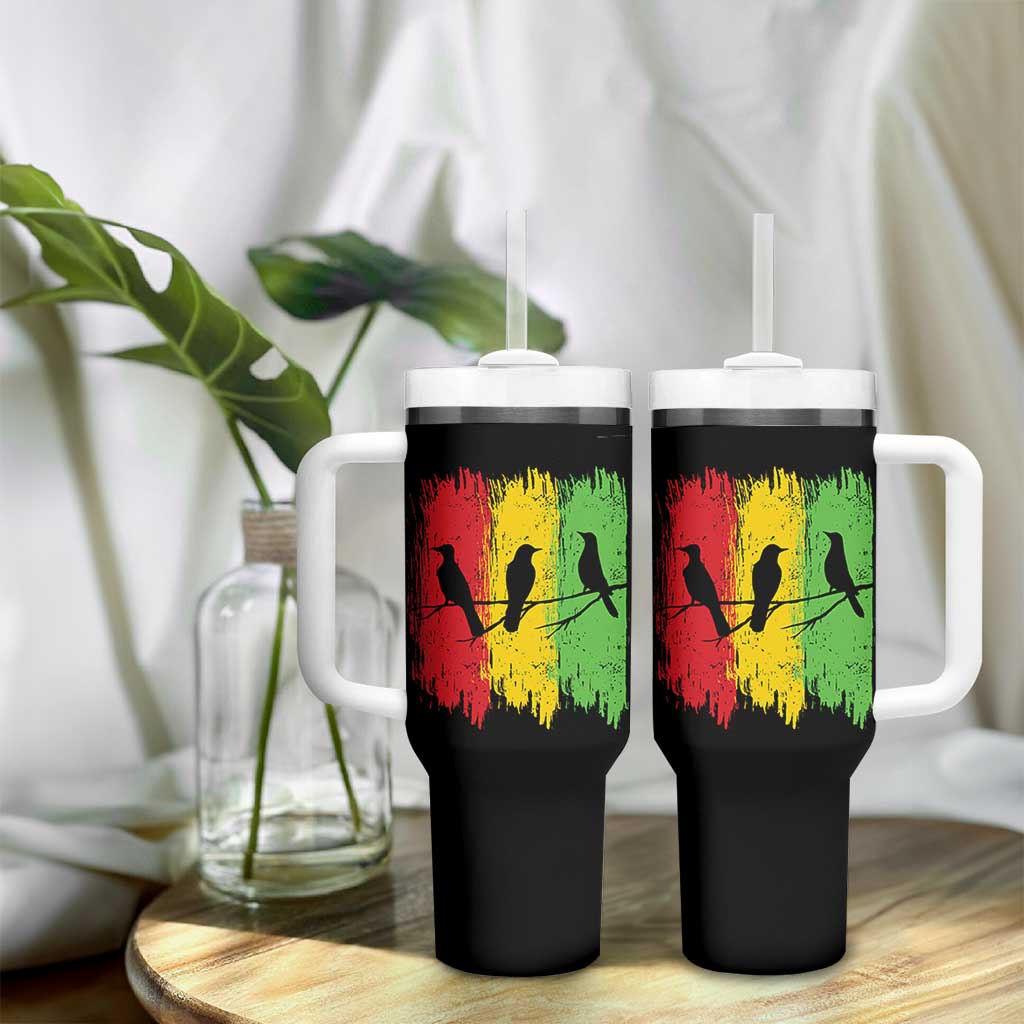 Three Birds Rasta Jamaica Reggae Music Tumbler With Handle - Wonder Print Shop