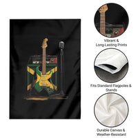 Funny Reggae Guitar Jamaican Flag Amp Microphone Music Lover Garden Flag - Wonder Print Shop