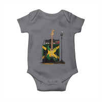 Reggae Guitar Jamaican Flag Amp Microphone Music Lover Baby Onesie - Wonder Print Shop