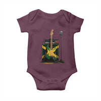 Reggae Guitar Jamaican Flag Amp Microphone Music Lover Baby Onesie - Wonder Print Shop