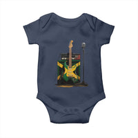 Reggae Guitar Jamaican Flag Amp Microphone Music Lover Baby Onesie - Wonder Print Shop