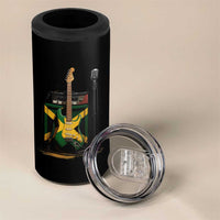 Reggae Guitar Jamaican Flag Amp Microphone Music Lover 4 in 1 Can Cooler Tumbler - Wonder Print Shop
