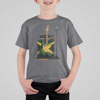 Reggae Guitar Jamaican Flag Amp Microphone Music Lover T Shirt For Kid - Wonder Print Shop