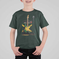 Reggae Guitar Jamaican Flag Amp Microphone Music Lover T Shirt For Kid - Wonder Print Shop