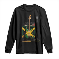 Reggae Guitar Jamaican Flag Amp Microphone Music Lover Long Sleeve Shirt - Wonder Print Shop