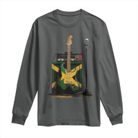 Reggae Guitar Jamaican Flag Amp Microphone Music Lover Long Sleeve Shirt - Wonder Print Shop