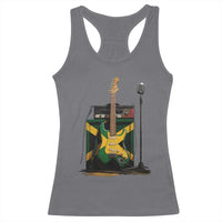 Reggae Guitar Jamaican Flag Amp Microphone Music Lover Racerback Tank Top - Wonder Print Shop