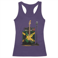 Reggae Guitar Jamaican Flag Amp Microphone Music Lover Racerback Tank Top - Wonder Print Shop