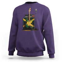 Reggae Guitar Jamaican Flag Amp Microphone Music Lover Sweatshirt - Wonder Print Shop