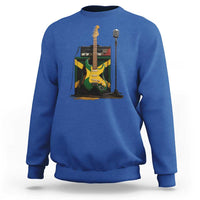 Reggae Guitar Jamaican Flag Amp Microphone Music Lover Sweatshirt - Wonder Print Shop