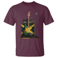Reggae Guitar Jamaican Flag Amp Microphone Music Lover T Shirt - Wonder Print Shop