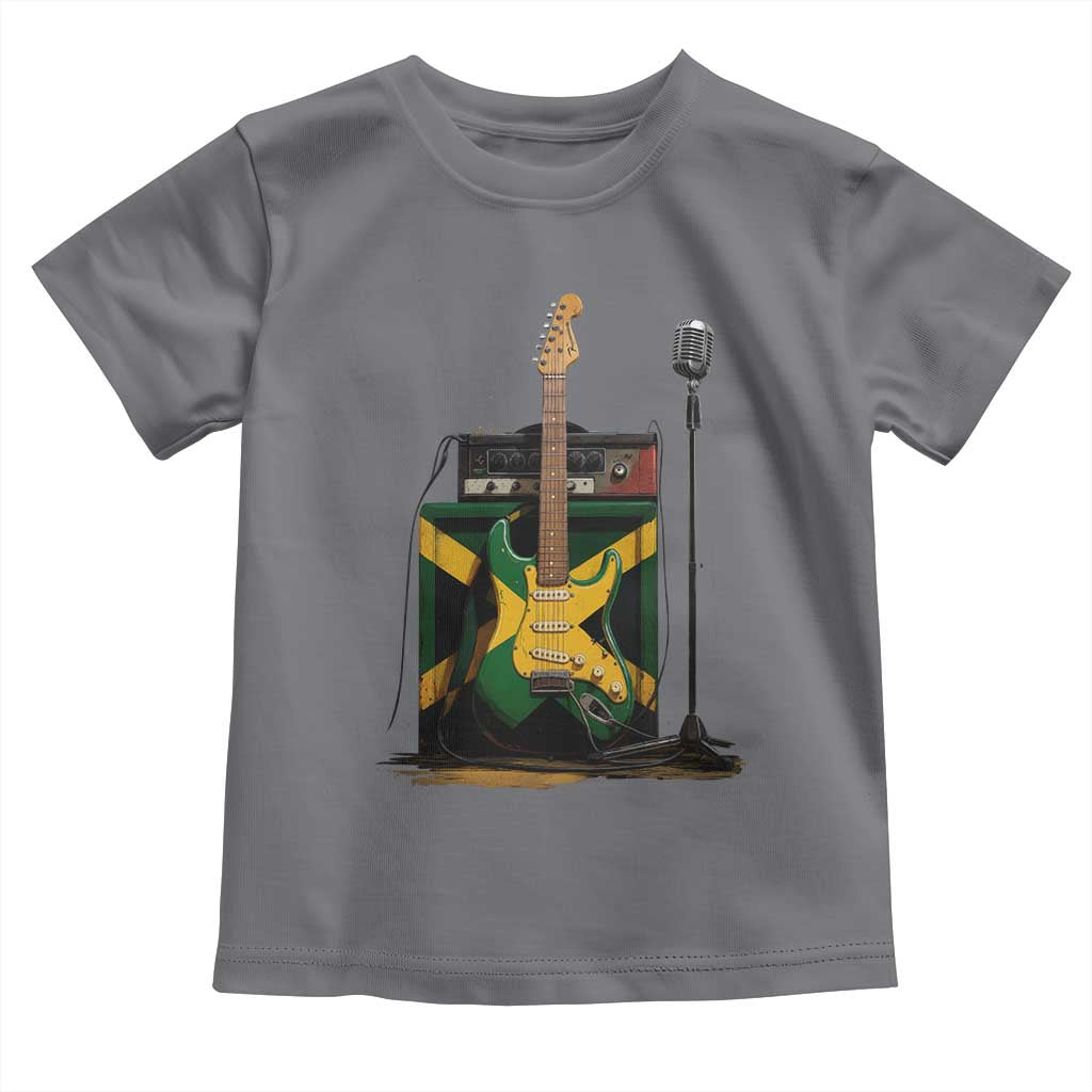 Reggae Guitar Jamaican Flag Amp Microphone Music Lover Toddler T Shirt - Wonder Print Shop