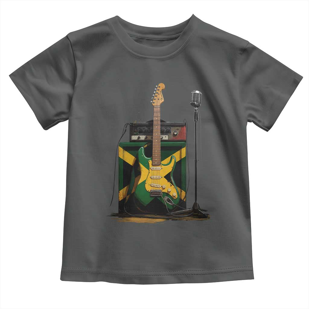 Reggae Guitar Jamaican Flag Amp Microphone Music Lover Toddler T Shirt - Wonder Print Shop