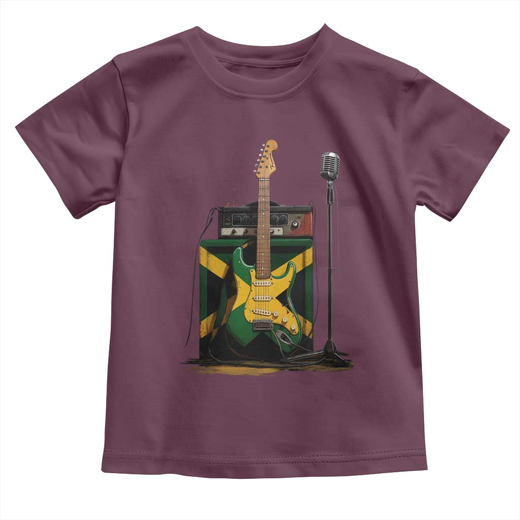 Reggae Guitar Jamaican Flag Amp Microphone Music Lover Toddler T Shirt - Wonder Print Shop