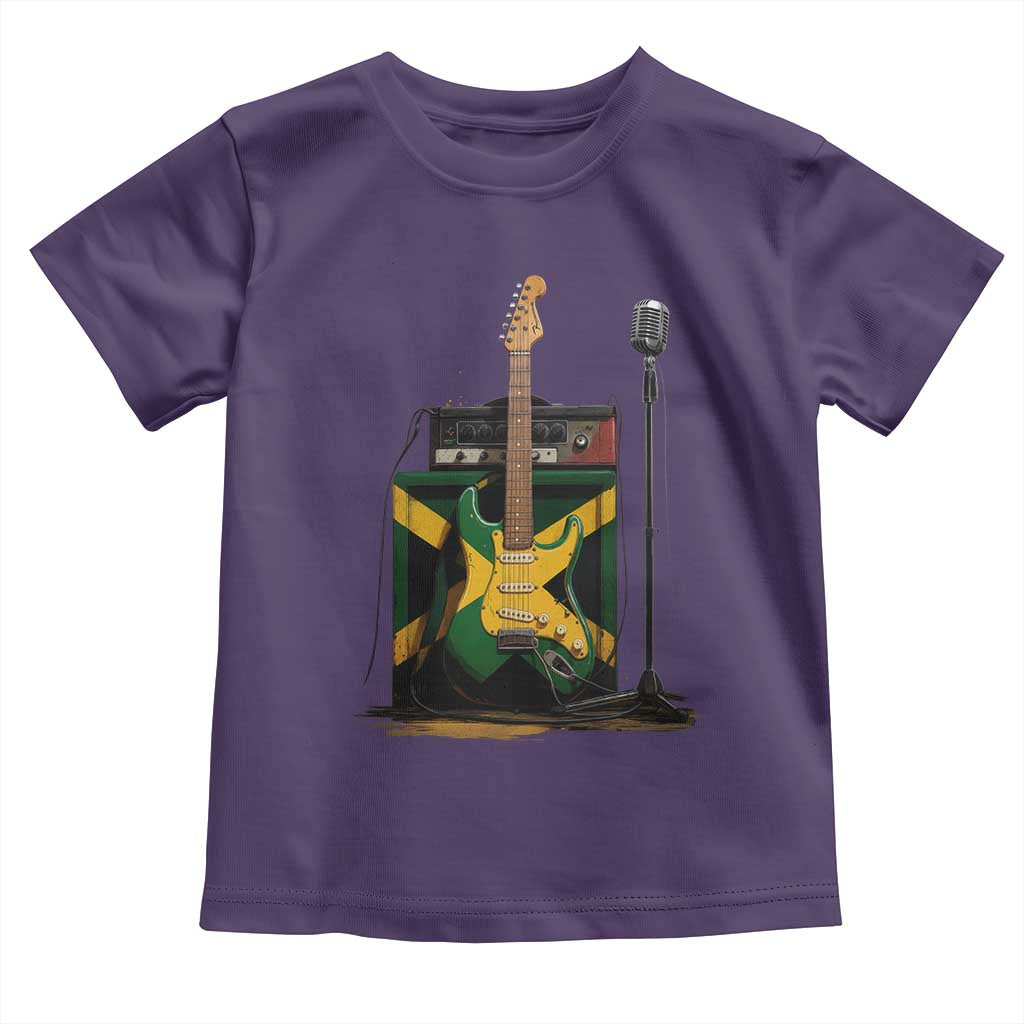 Reggae Guitar Jamaican Flag Amp Microphone Music Lover Toddler T Shirt - Wonder Print Shop