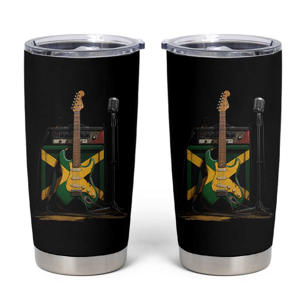 Reggae Guitar Jamaican Flag Amp Microphone Music Lover Tumbler Cup - Wonder Print Shop