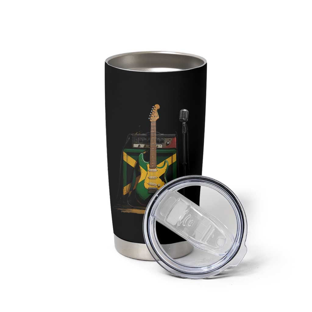 Reggae Guitar Jamaican Flag Amp Microphone Music Lover Tumbler Cup - Wonder Print Shop