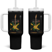 Reggae Guitar Jamaican Flag Amp Microphone Music Lover Tumbler With Handle - Wonder Print Shop