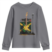 Reggae Guitar Jamaican Flag Amp Microphone Music Lover Youth Sweatshirt - Wonder Print Shop