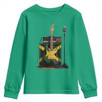 Reggae Guitar Jamaican Flag Amp Microphone Music Lover Youth Sweatshirt - Wonder Print Shop
